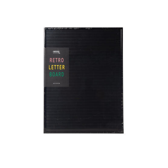 Black letter peg board